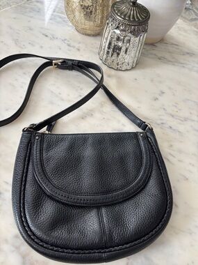 Cole Haan Black Pebbled Leather Crossbody Bag